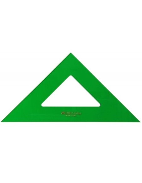 ESCUADRA SERIE TECNICA 25CM METACRILATO VERDE SIN GRADUAR