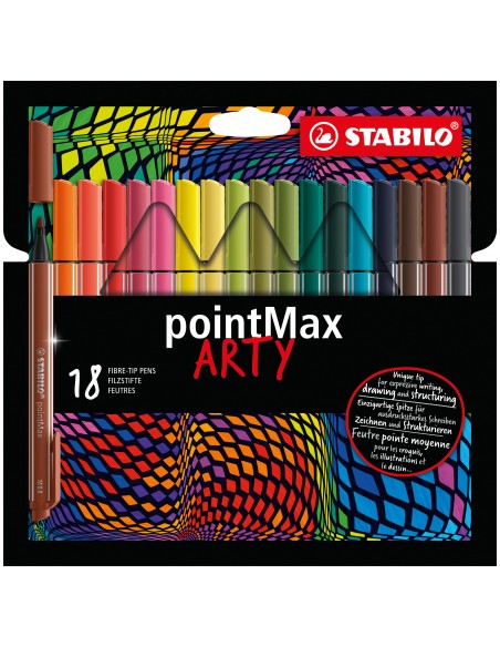 pointMax ARTY rotulador de punta fina Medio Multicolor 18 pieza(s)