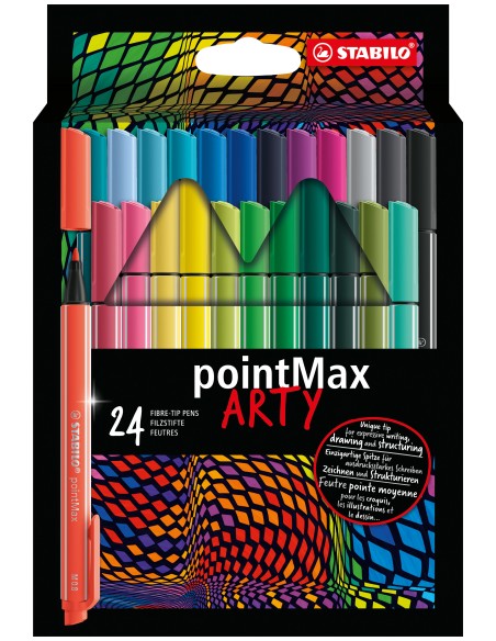 pointMax rotulador de punta fina Medio Colores surtidos 24 pieza(s)