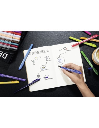 pointMax rotulador de punta fina Medio Multicolor 32 pieza(s)