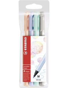 PointMax Pastel rotulador Medio Multicolor 4 pieza(s)