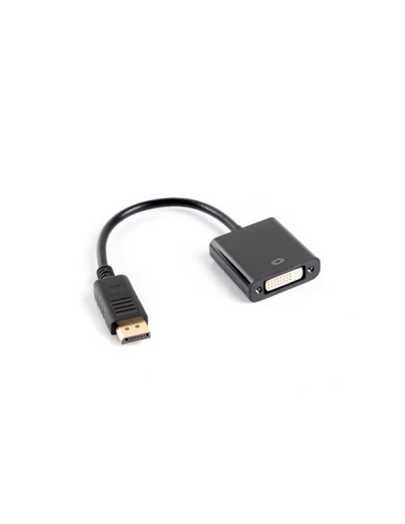 AD-0007-BK adaptador de cable de vídeo 0,1 m DisplayPort DVI-D Negro