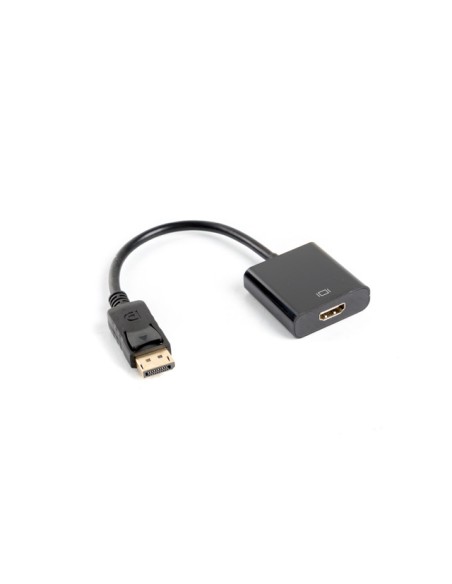 AD-0009-BK adaptador de cable de vídeo 0,1 m DisplayPort HDMI tipo A (Estándar) Negro