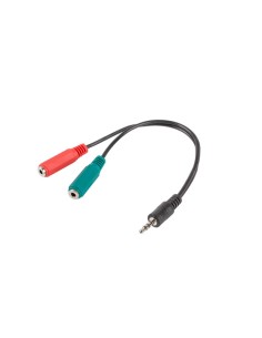 AD-0023-BK cable de audio 0,2 m 3,5mm 2 x 3.5mm Negro
