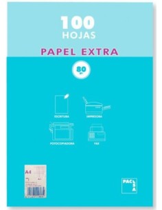 PAQUETE A4 100H 80G CUADRICULA 4X4 SIN MARGEN PACSA