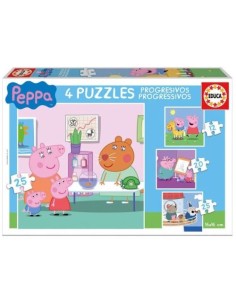 PEPPA PIG 4 PUZZLES PROGRESIVOS 12162025 PIEZAS