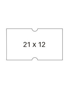 Paq 6 rollos de etiquetas blancas 21x12mm removibles apli