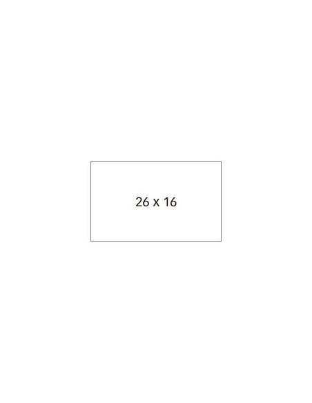 Paq 6 rollos de etiquetas blancas 26x16mm removibles apli