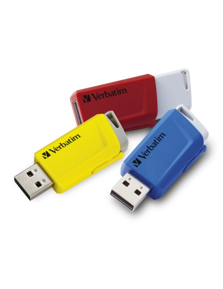 Store 'n' Click - Unidad USB 3.2 GEN1 - 3x16 GB, Rojo/Azul/Amarillo