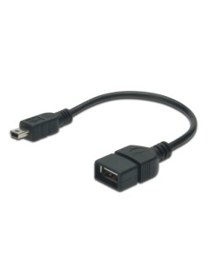 AK-300310-002-S adaptador de cable Mini-USB B USB A Negro