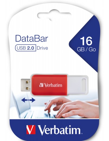 DataBar unidad flash USB 16 GB USB tipo A 2.0 Rojo