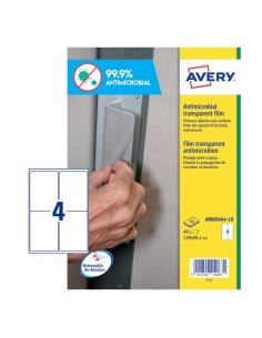 AM004A4 etiqueta autoadhesiva Rectángulo Desmontable Transparente 40 pieza(s)