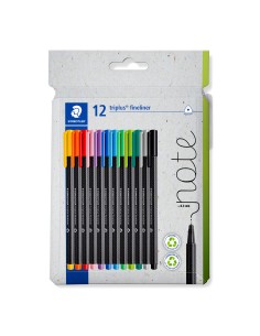 334 C12 rotulador de punta fina Superfino Negro, Azul, Verde, Gris, Azul claro, Verde claro, Naranja, Rosa, Rojo, Violeta, Amari