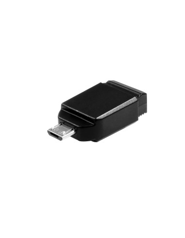 Nano - Unidad USB de 16 GB con adaptador Micro USB - Negro