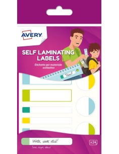 APBAS24-UK etiqueta autoadhesiva Rectángulo Permanente Multicolor 24 pieza(s)