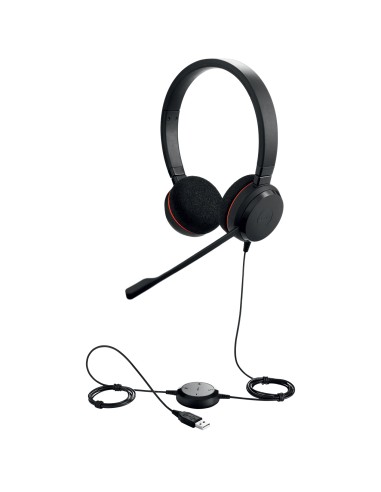 Evolve 20 MS Stereo Auriculares Alámbrico Diadema Oficina/Centro de llamadas USB tipo A Negro