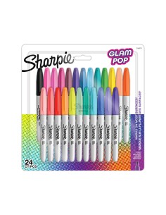 2198779 marcador 24 pieza(s) Punta fina Negro, Azul, Verde, Naranja, Rosa, Rojo, Amarillo