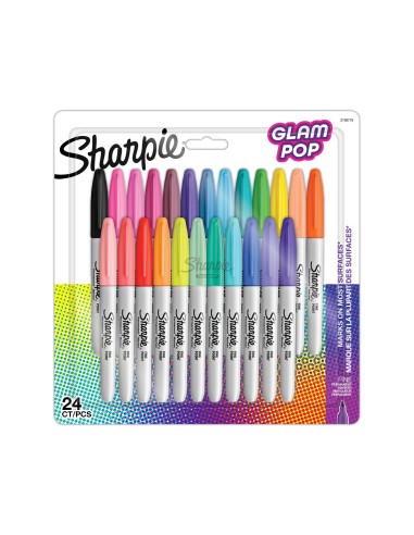 2198779 marcador 24 pieza(s) Punta fina Negro, Azul, Verde, Naranja, Rosa, Rojo, Amarillo