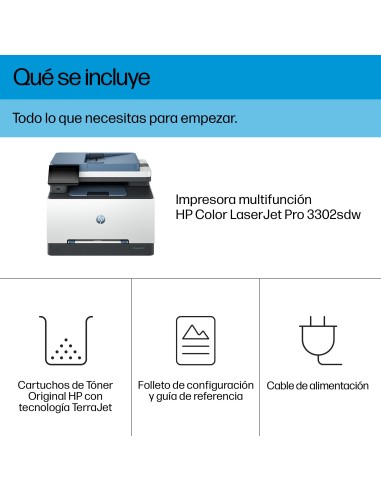 Impresora multifunción Color LaserJet Pro 3302sdw, Color, Impresora para Pequeñas y medianas empresas, Impresión, copia, escáne