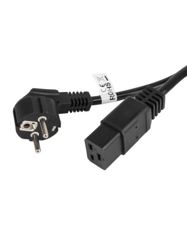 CA-C19C-10CC-0018-BK cable de transmisión Negro 1,8 m CEE7/7 C19 acoplador