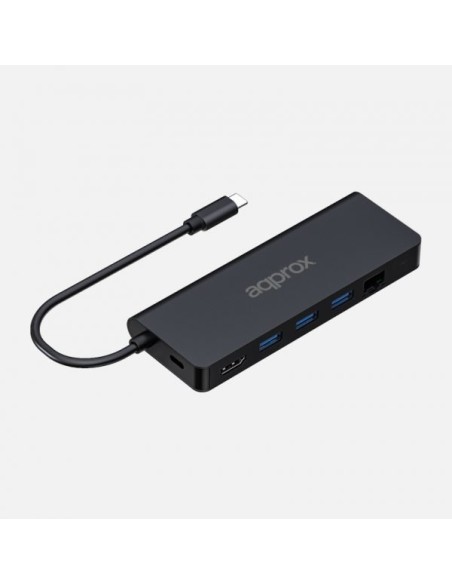 APPC53 base para portátil y replicador de puertos USB 3.2 Gen 1 (3.1 Gen 1) Type-C Negro