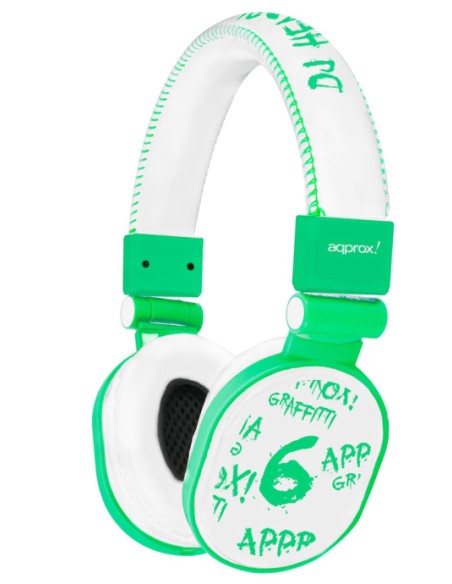 APPDJGLG auricular y casco Auriculares Alámbrico Música Verde, Blanco