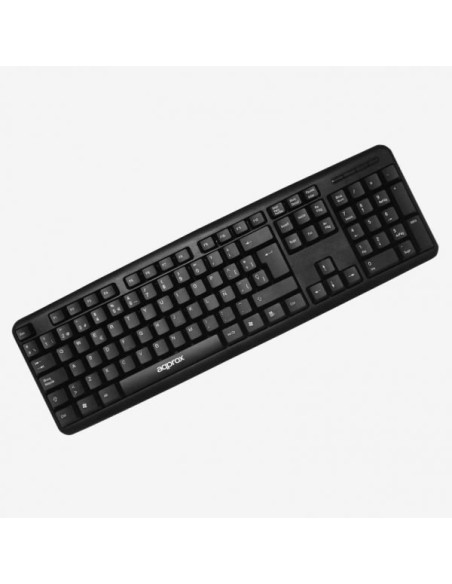 APPMX220 teclado USB QWERTY Español Negro APPMX220 teclado USB QWERTY Español Negro