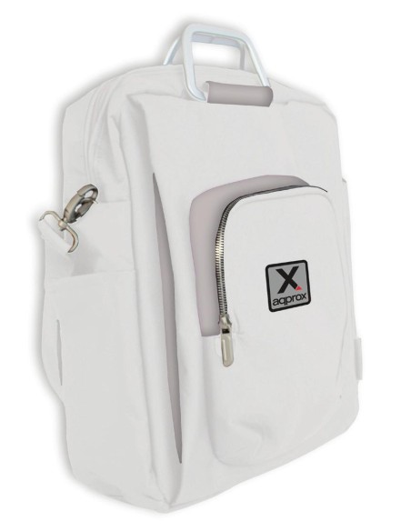 appNBST15x maletines para portátil 39,6 cm (15.6") Mochila bandolera Gris, Blanco