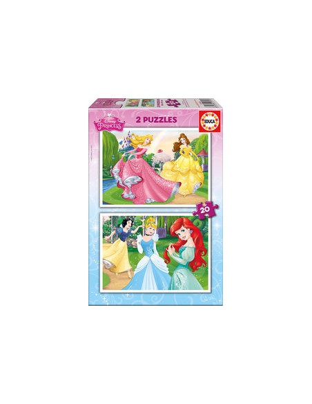 PRINCESAS DISNEY 2 PUZZLES 20 PIEZAS