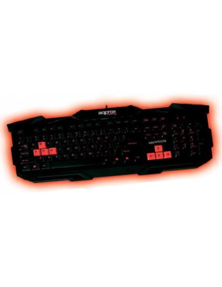 appWRATH teclado USB QWERTY Negro, Rojo