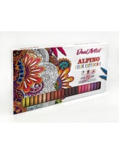 ALPINO ROTULADORES DUAL ARTIST COLOR EXPERIENCE DOBLE PUNTA PERFILA/COLOREA ESTUCHE 72U C/SURTIDOS