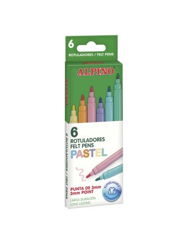 AR001004 rotulador Fino Multicolor 6 pieza(s)