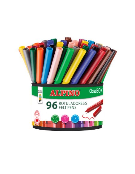 Economy pack bote 96 rotuladores de colores