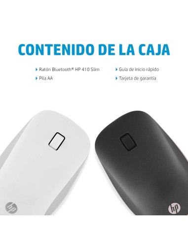 Ratón Bluetooth 410 de perfil bajo y plata
