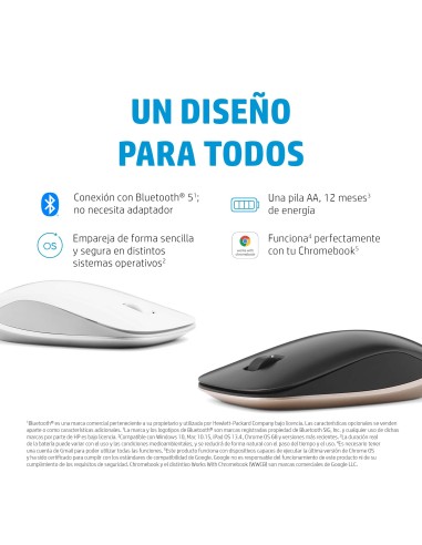 Ratón 410 Slim Bluetooth blanco