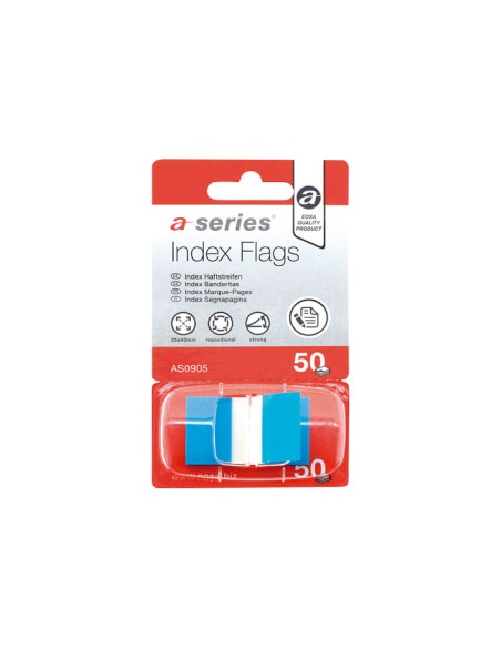 INDICES 50H AUTOADH. A-SERIES 12X44MM AZUL