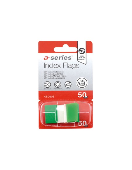 INDICES 50H AUTOADH. A-SERIES 12X44MM VERDE