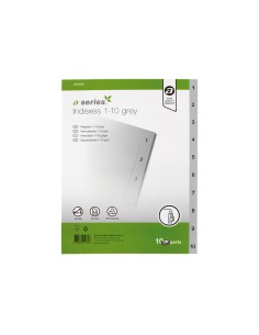 INDICE A-SERIES 1-10 PP A4 GRIS AS0969