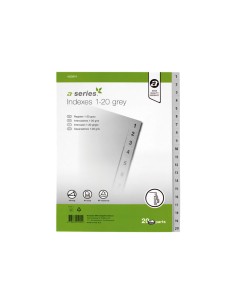INDICE A-SERIES 1-20 PP A4 GRIS AS0974
