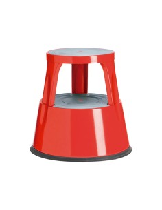 TABURETE 2 PELDAÑOS MET. A-SERIES ROJO