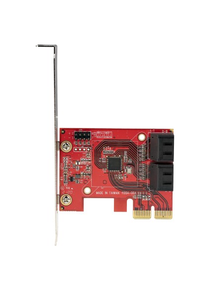 Tarjeta PCIe Controladora SATA de 4 Puertos - Tarjeta de Expansión PCI Express SATA - 6Gbps - Perfil Bajo/Completo - Conectores