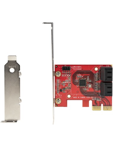 Tarjeta PCIe Controladora SATA de 4 Puertos - Tarjeta de Expansión PCI Express SATA - 6Gbps - Perfil Bajo/Completo - Conectores