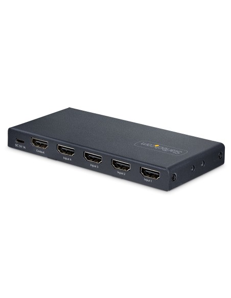 Switch Conmutador HDMI de 4 Puertos de 8K a 60Hz - Switch Selector HDMI 2.1 de 4K a 120Hz HDR10+ UHD - 4 Puertos de Entrada y 1