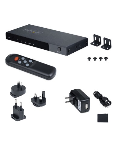 Switch Conmutador HDMI de 4 Puertos de 8K a 60Hz - Switch Selector HDMI 2.1 de 4K a 120Hz HDR10+ UHD - 4 Puertos de Entrada y 1