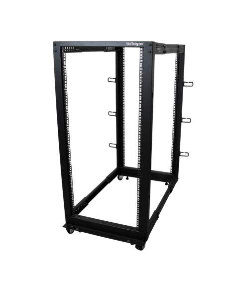 Rack 25U Móvil de Marco Abierto de 4 Columnas para Servidores - Rack de Cuatro Columnas 19 Pulgadas para Equipo de Red e Inform