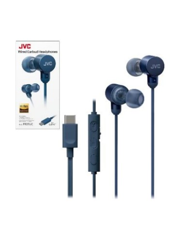 HAFR29UCA auricular y casco Auriculares Alámbrico Dentro de oído Llamadas/Música USB Tipo C Azul