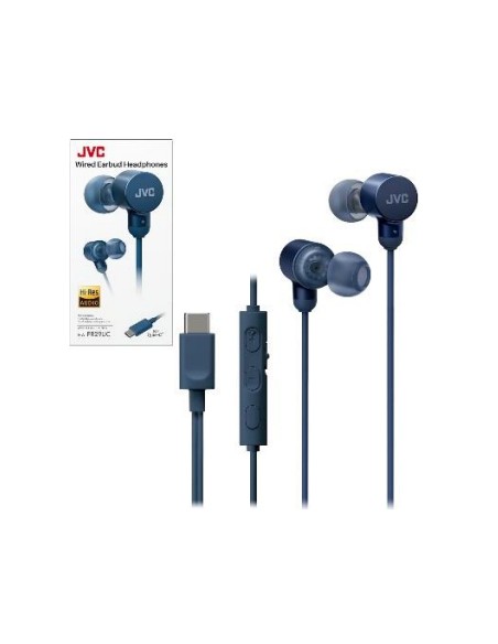 HAFR29UCA auricular y casco Auriculares Alámbrico Dentro de oído Llamadas/Música USB Tipo C Azul
