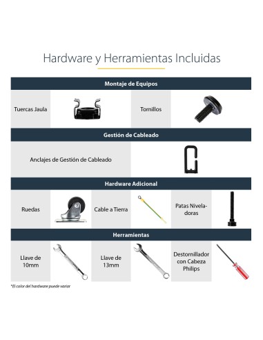 Rack 25U Móvil de Marco Abierto de 4 Columnas para Servidores - Rack de Cuatro Columnas 19 Pulgadas para Equipo de Red e Inform