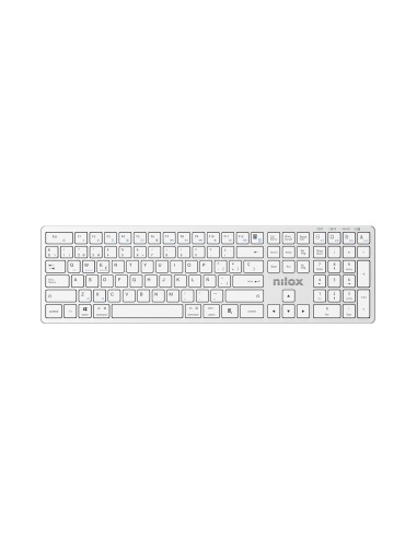 PRO WIRELESS SILVER ESPANOL teclado Hogar / Oficina USB + Bluetooth QWERTY Español Blanco