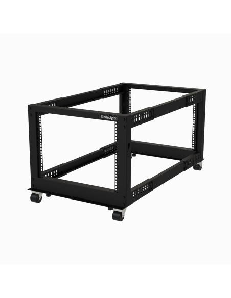 Rack 8U Móvil de Marco Abierto de 4 Columnas para Servidores - Rack de 19 Pulgadas para Equipo de Red e Informático - Rack Comp
